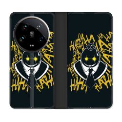 Housse cuir portefeuille Pour Xiaomi 14 Ultra Manga Assassination Classroom Kuro Noir