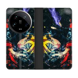 Housse cuir portefeuille Pour Xiaomi 14 Ultra Manga Boruto Eclair