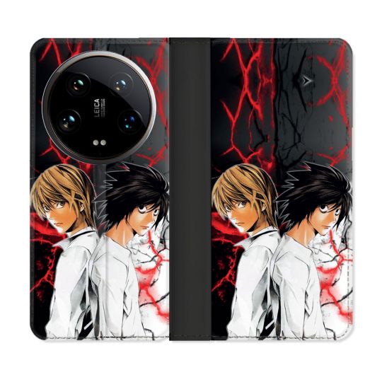 Housse cuir portefeuille Pour Xiaomi 14 Ultra Manga Death Note Duo