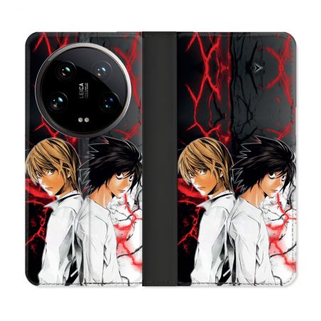 Housse cuir portefeuille Pour Xiaomi 14 Ultra Manga Death Note Duo