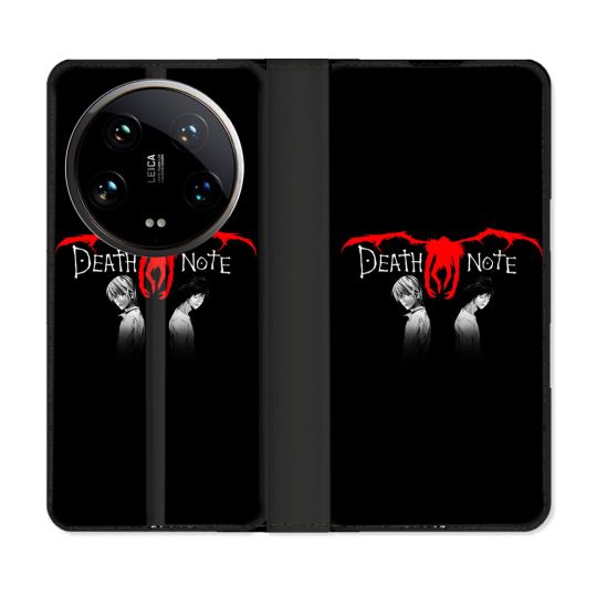 Housse cuir portefeuille Pour Xiaomi 14 Ultra Manga Death Note Noir