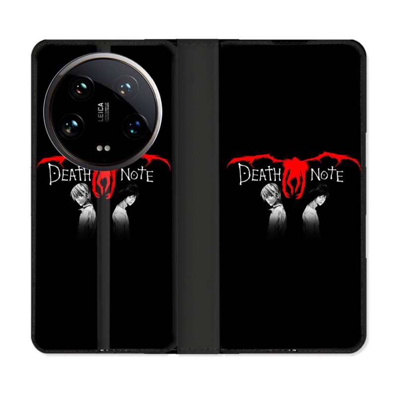Housse cuir portefeuille Pour Xiaomi 14 Ultra Manga Death Note Noir