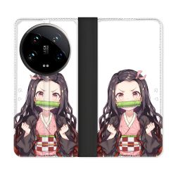 Housse cuir portefeuille Pour Xiaomi 14 Ultra Manga Demon Slayer Nezuko