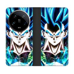 Housse cuir portefeuille Pour Xiaomi 14 Ultra Manga Dragon Ball Gogeta Visage