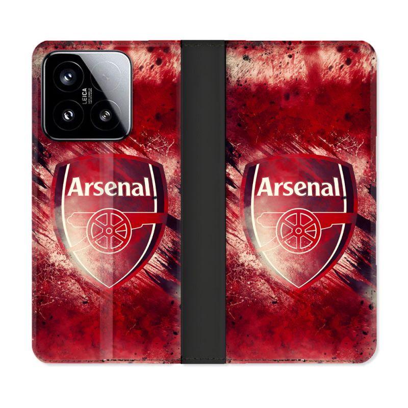 Housse cuir portefeuille Pour Xiaomi 15 Foot Arsenal