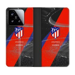 Housse cuir portefeuille Pour Xiaomi 15 Foot Athletico Madrid