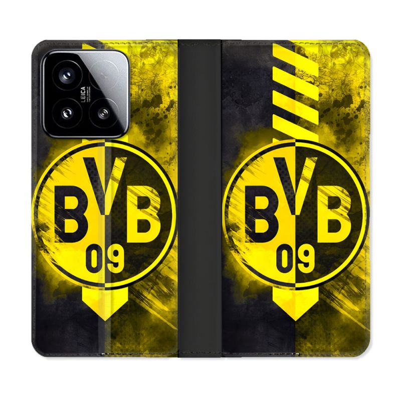 Housse cuir portefeuille Pour Xiaomi 15 Foot Dortmund