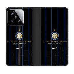 Housse cuir portefeuille Pour Xiaomi 15 Foot Inter Milan
