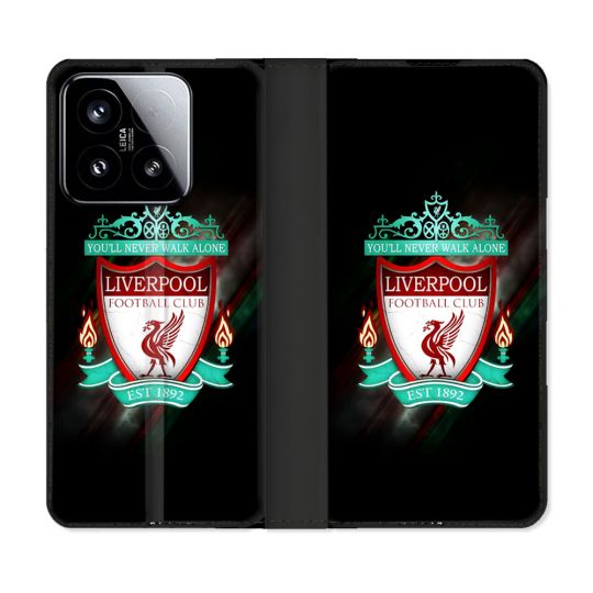 Housse cuir portefeuille Pour Xiaomi 15 Foot Liverpool