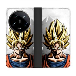 Housse cuir portefeuille Pour Xiaomi 14 Ultra Manga Dragon Ball Sangoku Portrait