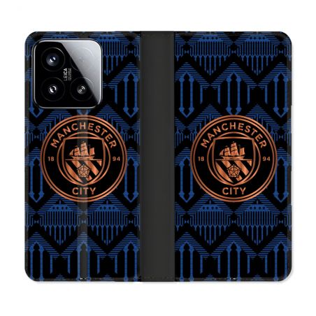 Housse cuir portefeuille Pour Xiaomi 15 Foot Manchester City