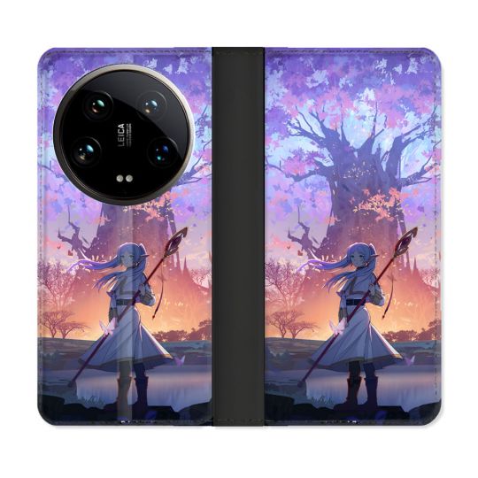 Housse cuir portefeuille Pour Xiaomi 14 Ultra Manga Frieren