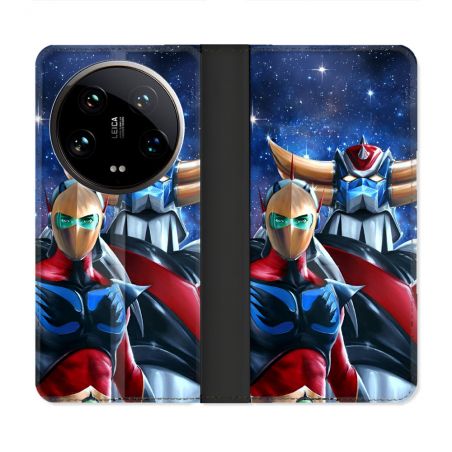 Housse cuir portefeuille Pour Xiaomi 14 Ultra Manga Goldorak
