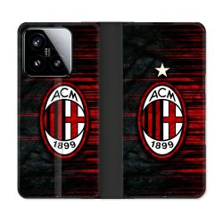 Housse cuir portefeuille Pour Xiaomi 15 Foot Milan AC