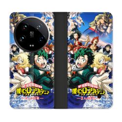 Housse cuir portefeuille Pour Xiaomi 14 Ultra Manga My Hero Academia Affiche
