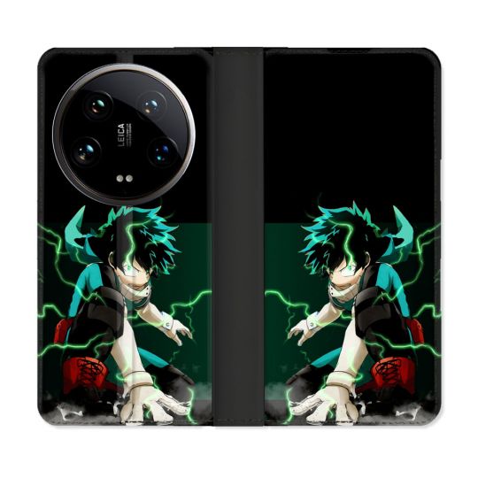 Housse cuir portefeuille Pour Xiaomi 14 Ultra Manga My Hero Academia Deku