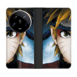 Housse cuir portefeuille Pour Xiaomi 14 Ultra Manga Naruto Blanc