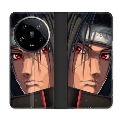 Housse cuir portefeuille Pour Xiaomi 14 Ultra Manga Naruto Itachi Visage