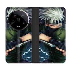 Housse cuir portefeuille Pour Xiaomi 14 Ultra Manga Naruto Kakashi
