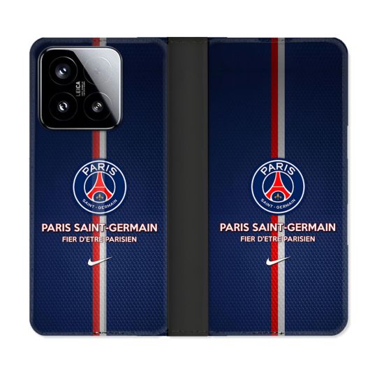 Housse cuir portefeuille Pour Xiaomi 15 Foot PSG Fier