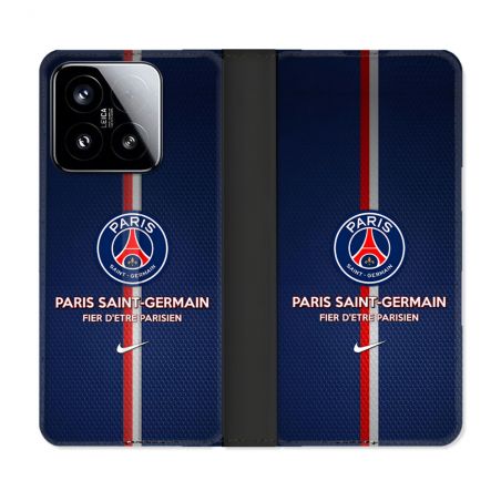 Housse cuir portefeuille Pour Xiaomi 15 Foot PSG Fier