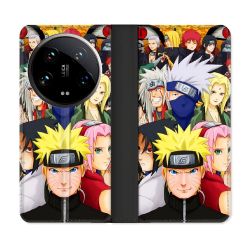 Housse cuir portefeuille Pour Xiaomi 14 Ultra Manga Naruto Team