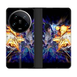 Housse cuir portefeuille Pour Xiaomi 14 Ultra Manga Naruto VS