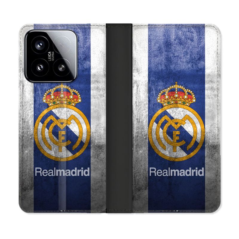 Housse cuir portefeuille Pour Xiaomi 15 Foot Real Madrid