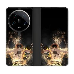 Housse cuir portefeuille Pour Xiaomi 14 Ultra Manga One Piece Ace Noir