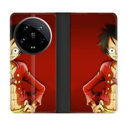 Housse cuir portefeuille Pour Xiaomi 14 Ultra Manga One Piece Luffy