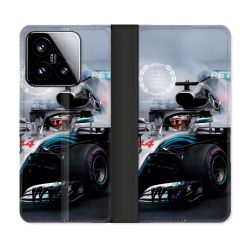 Housse cuir portefeuille Pour Xiaomi 15 Formule 1 F1 Mercedes Petronas