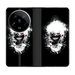 Housse cuir portefeuille Pour Xiaomi 14 Ultra Manga Tokyo Ghoul Kaneki Tag
