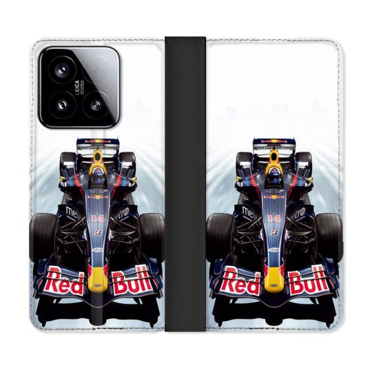 Housse cuir portefeuille Pour Xiaomi 15 Formule 1 F1 Red Bull