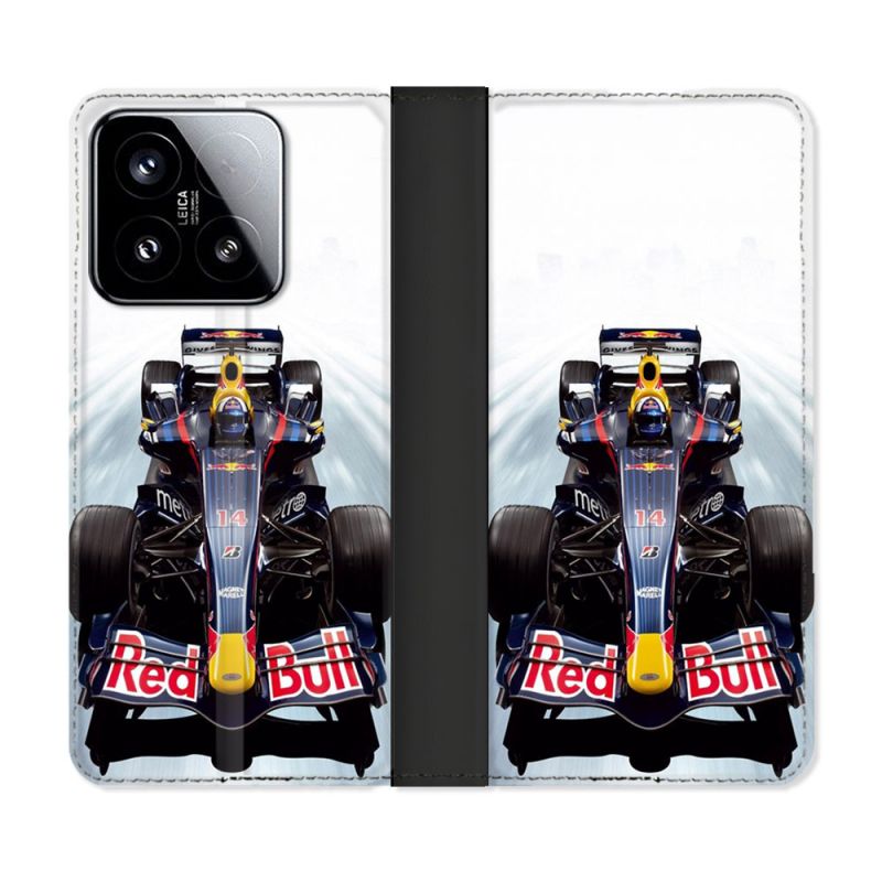 Housse cuir portefeuille Pour Xiaomi 15 Formule 1 F1 Red Bull