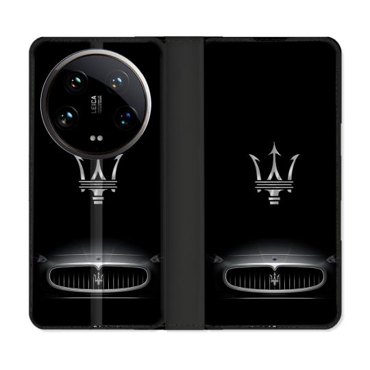 Housse cuir portefeuille Pour Xiaomi 14 Ultra Maserati