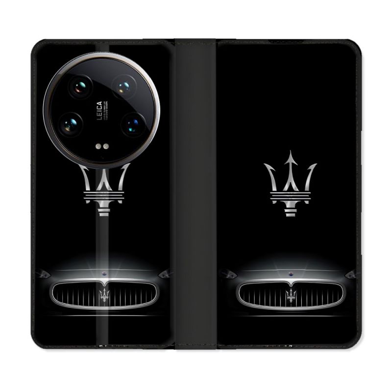 Housse cuir portefeuille Pour Xiaomi 14 Ultra Maserati