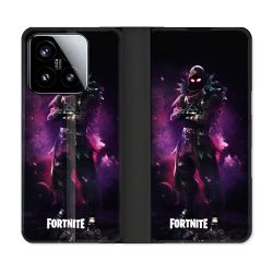 Housse cuir portefeuille Pour Xiaomi 15 Fortnite Raven