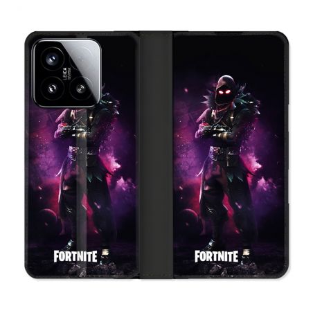 Housse cuir portefeuille Pour Xiaomi 15 Fortnite Raven