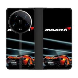 Housse cuir portefeuille Pour Xiaomi 14 Ultra Mc Laren