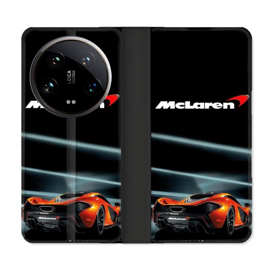 Housse cuir portefeuille Pour Xiaomi 14 Ultra Mc Laren