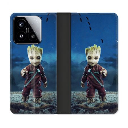 Housse cuir portefeuille Pour Xiaomi 15 Groot Bleu
