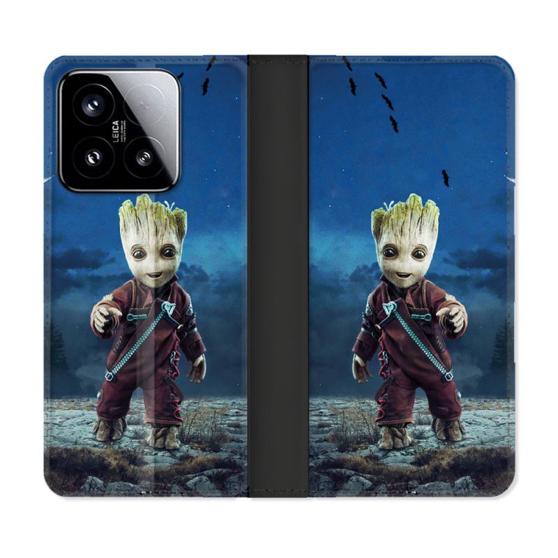 Housse cuir portefeuille Pour Xiaomi 15 Groot Bleu