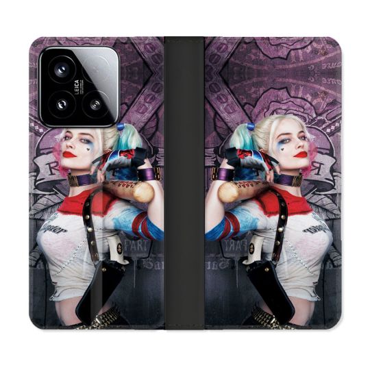 Housse cuir portefeuille Pour Xiaomi 15 Harley Quinn Batte