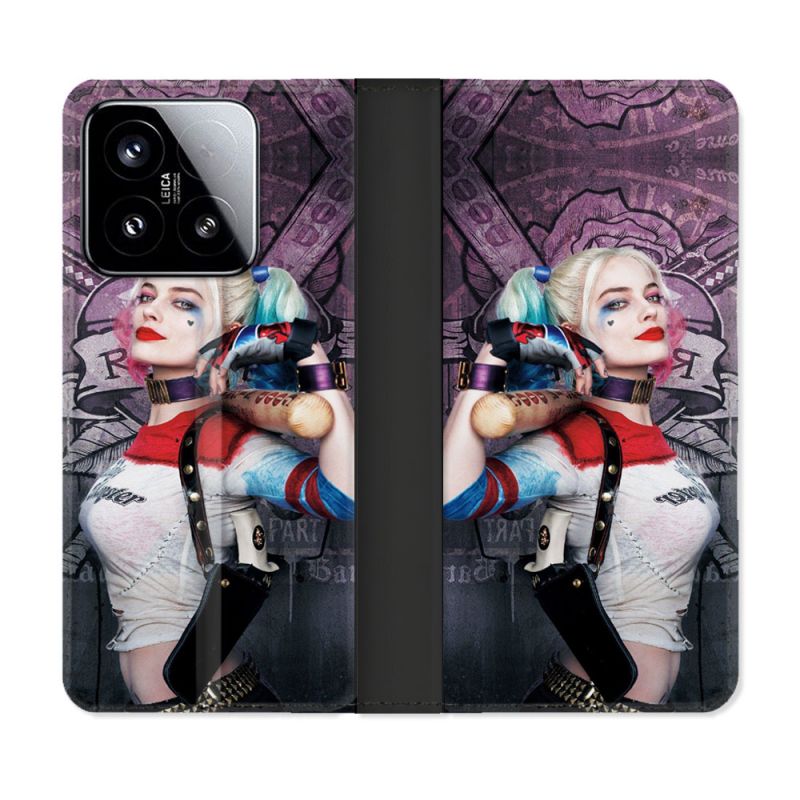 Housse cuir portefeuille Pour Xiaomi 15 Harley Quinn Batte