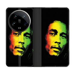Housse cuir portefeuille Pour Xiaomi 14 Ultra Musique Bob Marley 2