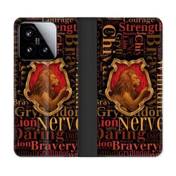 Housse cuir portefeuille Pour Xiaomi 15 Harry Potter Griffondor