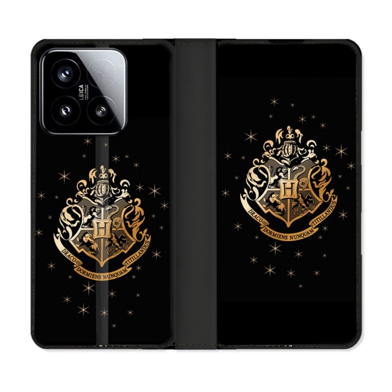 Housse cuir portefeuille Pour Xiaomi 15 Harry Potter Poudlard