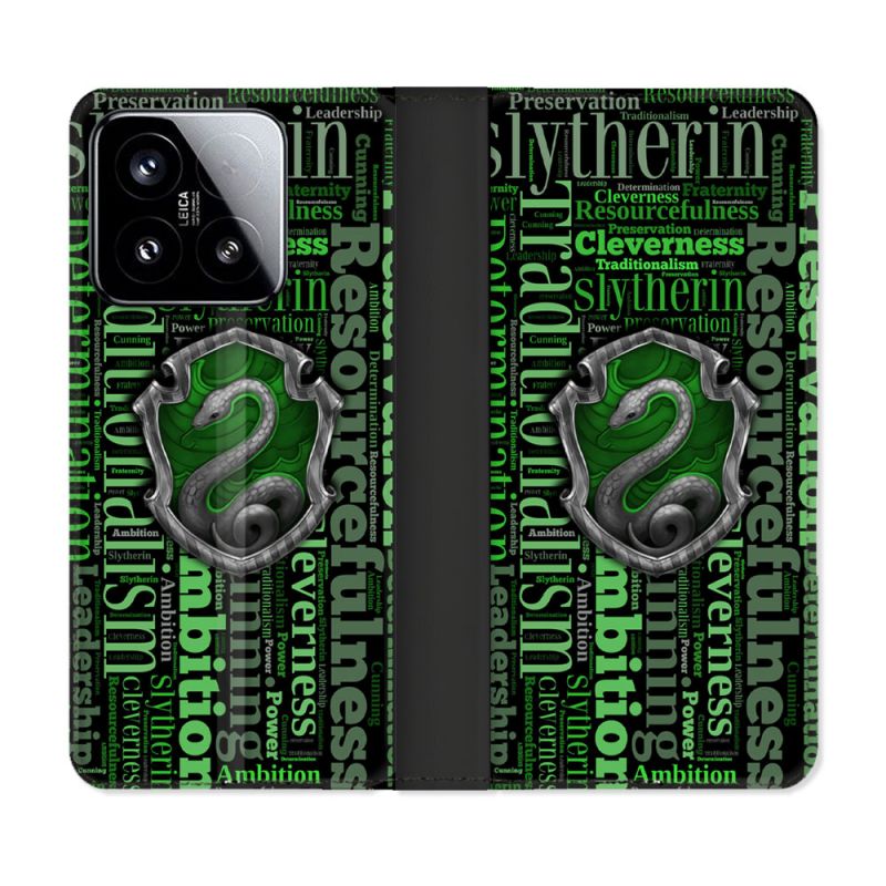 Housse cuir portefeuille Pour Xiaomi 15 Harry Potter Serpentar