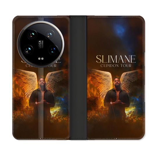 Housse cuir portefeuille Pour Xiaomi 14 Ultra Musique Slimane Ange