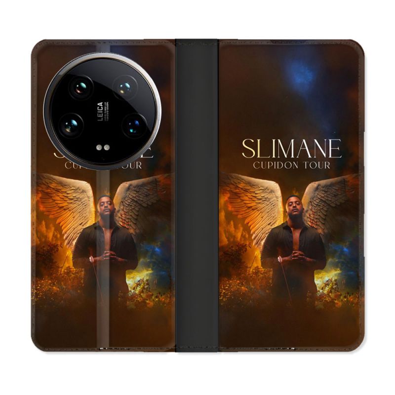 Housse cuir portefeuille Pour Xiaomi 14 Ultra Musique Slimane Ange
